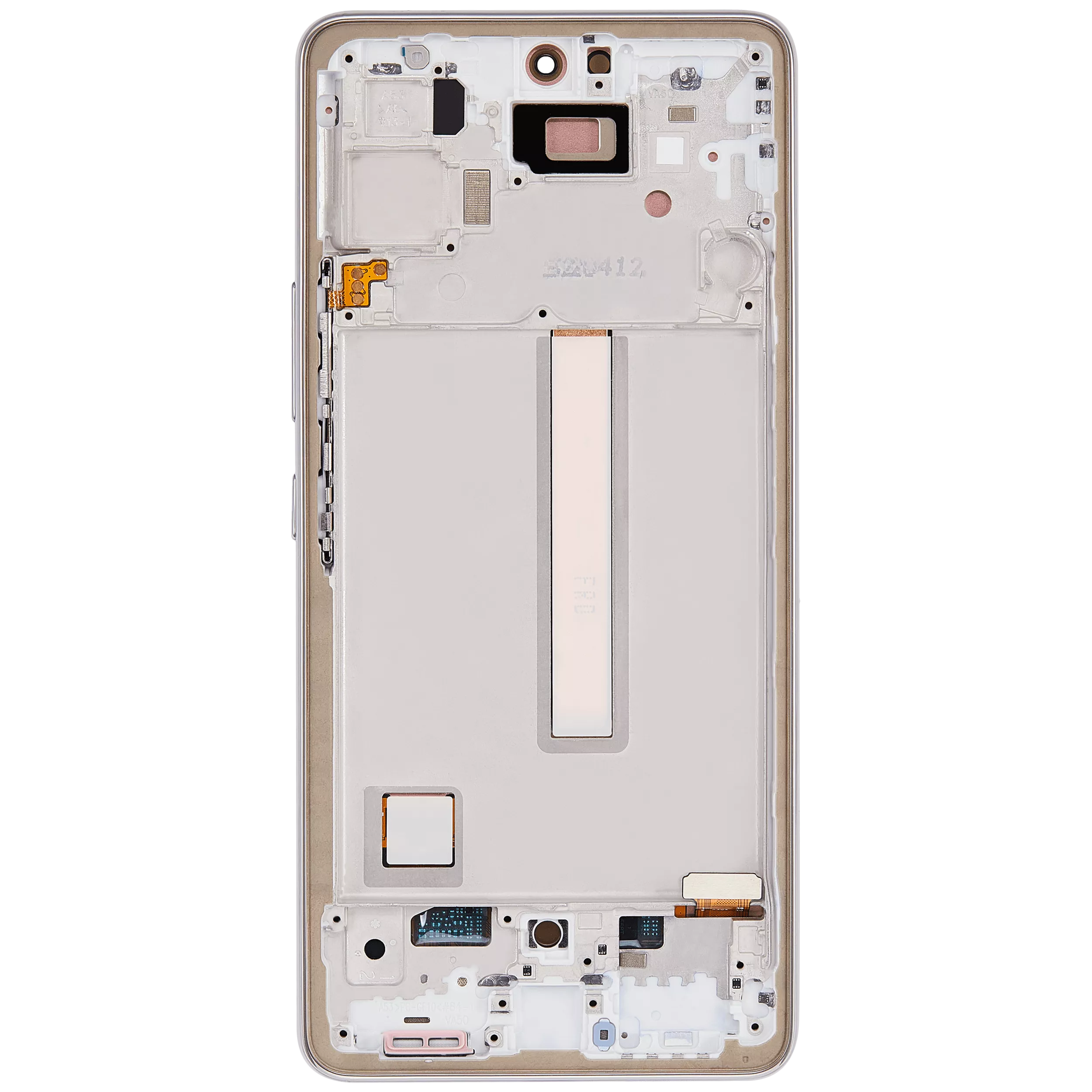 OLED Display mit Rahmen für Samsung Galaxy A53 5G (A536 / 2022) (6.46") (Aftermarket Plus) (White (Weiß)) – Bild 4