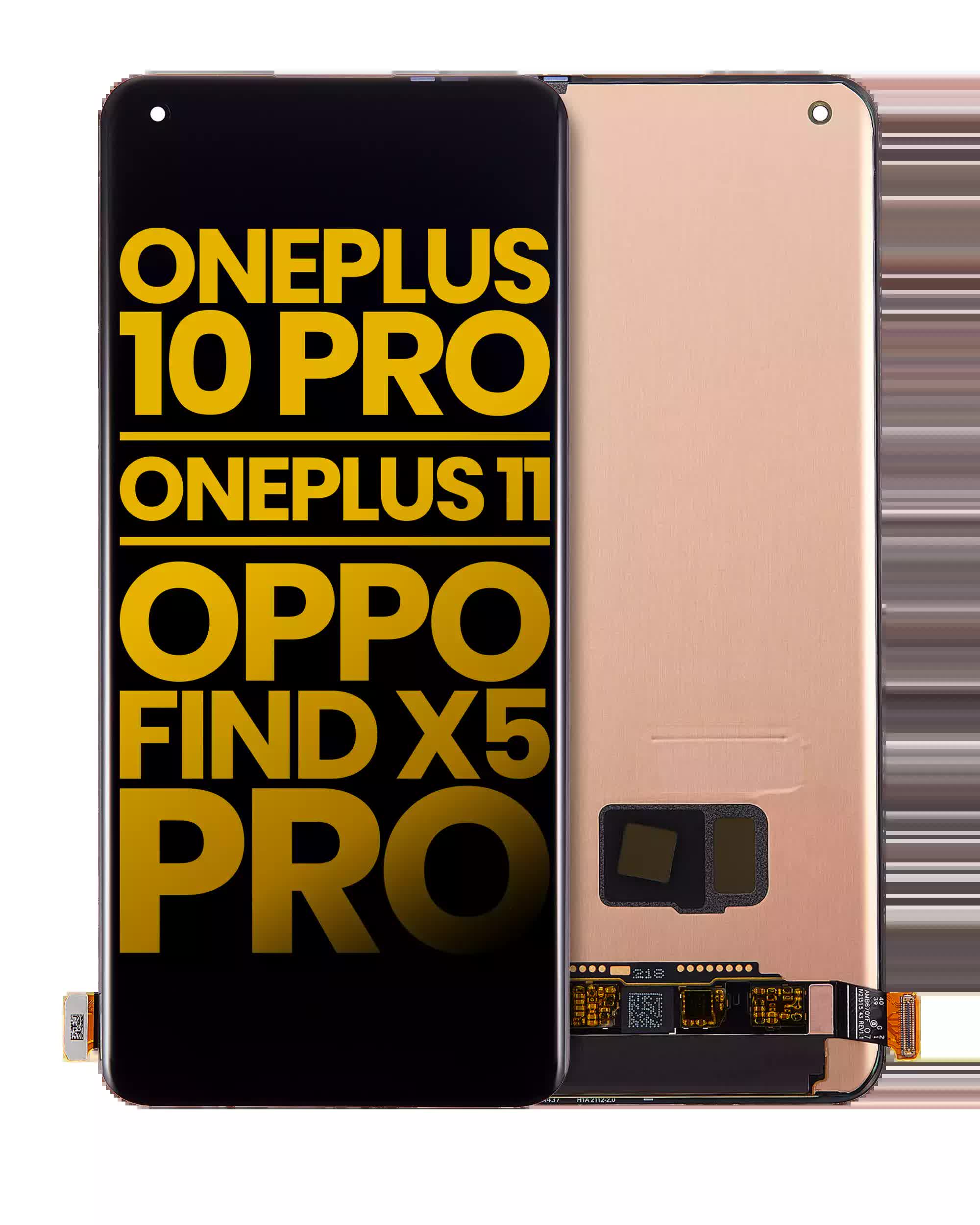 OLED Display ohne Rahmen für OnePlus 10 Pro / OnePlus 11 / OPPO Find X5 Pro (professionell aufgearbeitet)