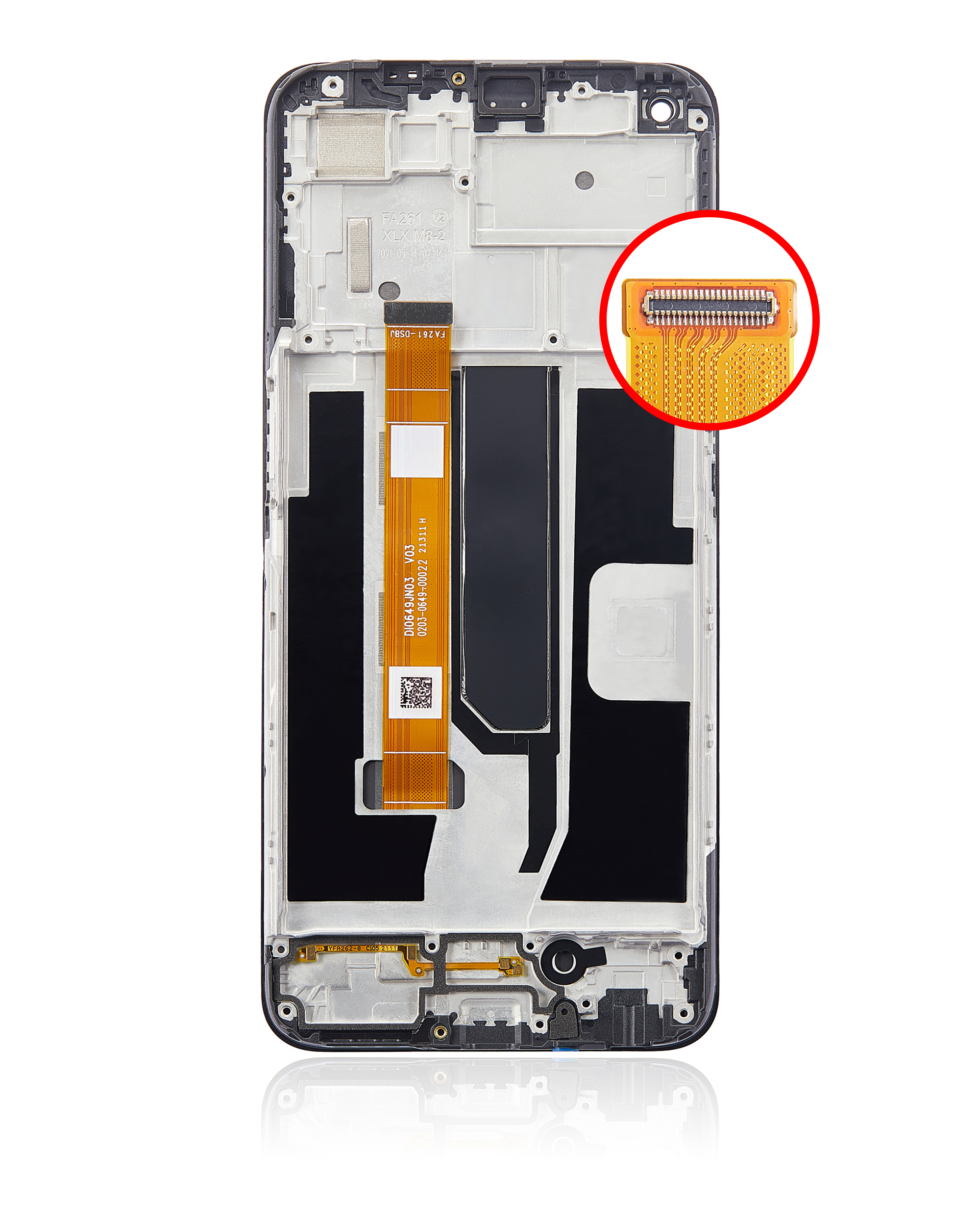 LCD Display mit Rahmen für OPPO A54 5G (professionell aufgearbeitet) – Bild 4
