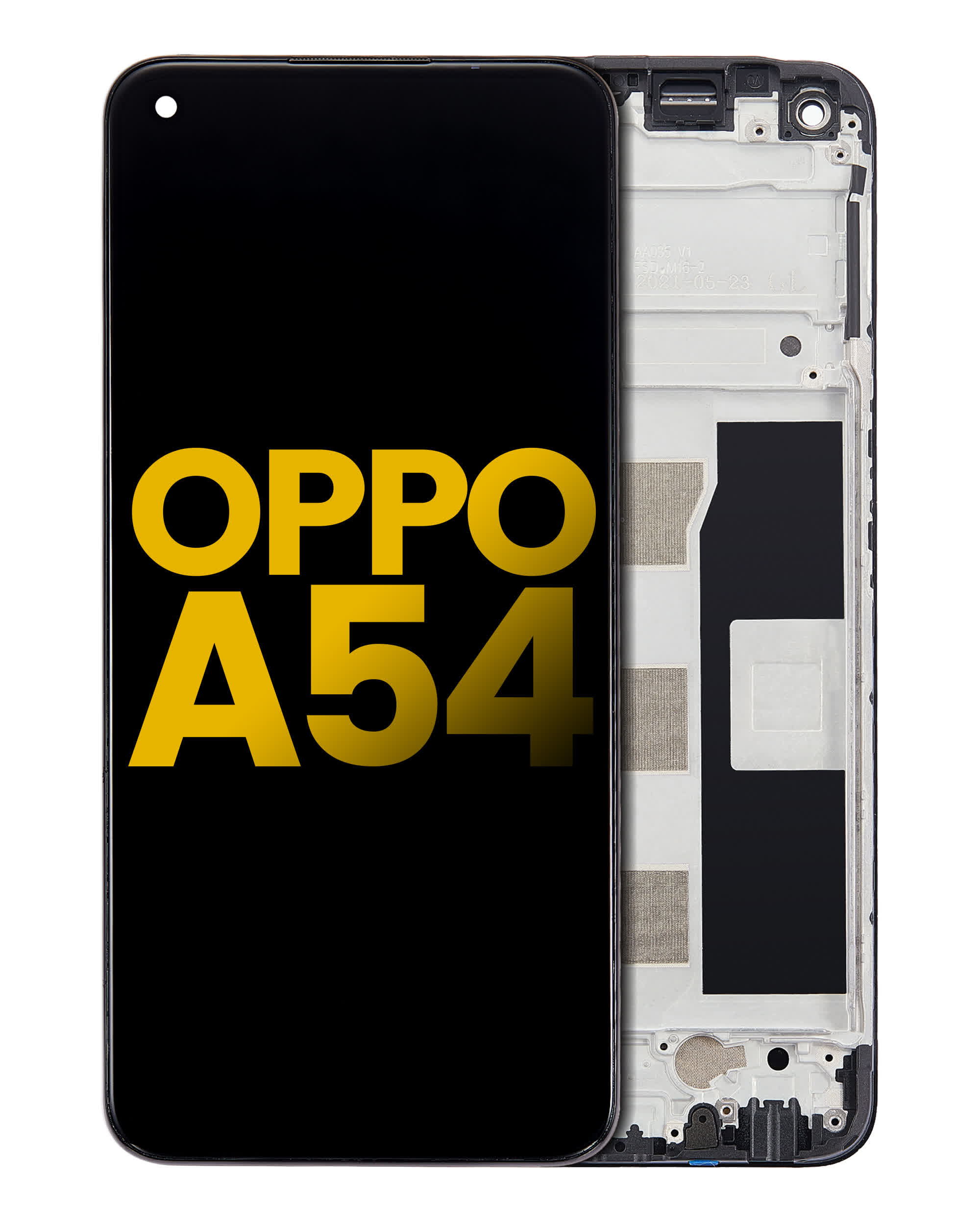 LCD Display mit Rahmen für OPPO A54 4G (professionell aufgearbeitet)