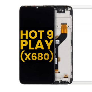 LCD Display mit Rahmen für Infinix Hot 9 Play (X680) (professionell aufgearbeitet)