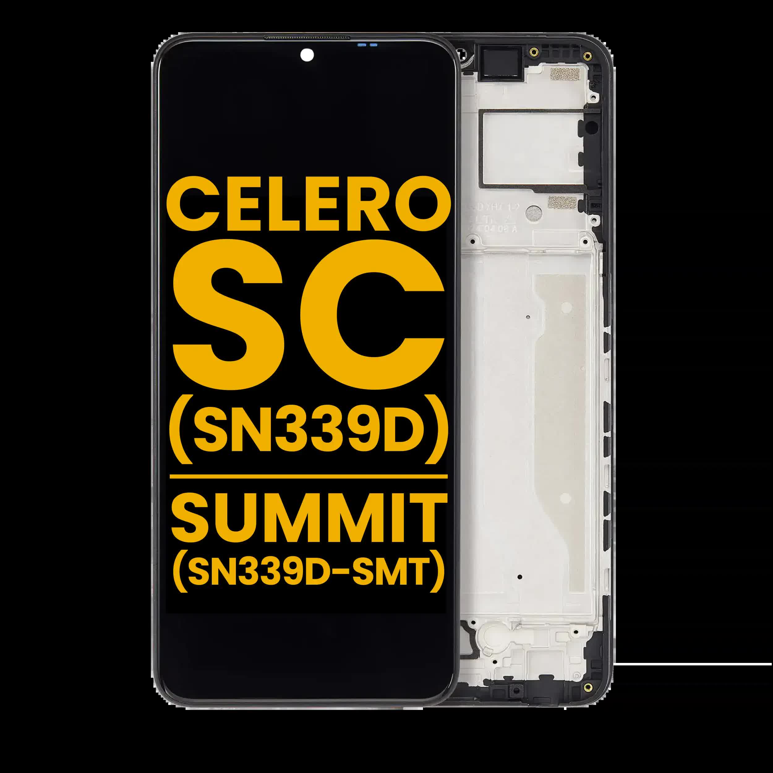 LCD Display mit Rahmen für Boost Mobile Celero 5G SC (SN339D) / Summit 5G (SN339D-SMT) (professionell aufgearbeitet)