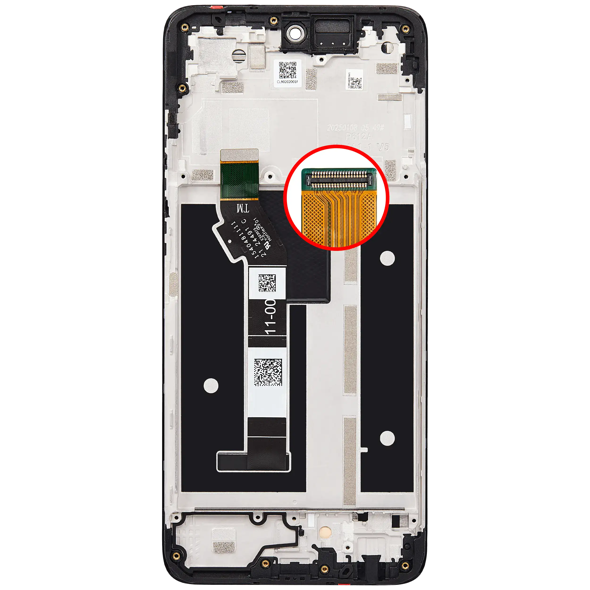 LCD Display mit Rahmen für Motorola Moto G 5G (XT2513 / 2025) (professionell aufgearbeitet) – Bild 4