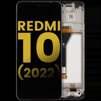 LCD Display mit Rahmen für Xiaomi Redmi 10 (2022) / Redmi 10 Prime (2022) (Aftermarket Plus)