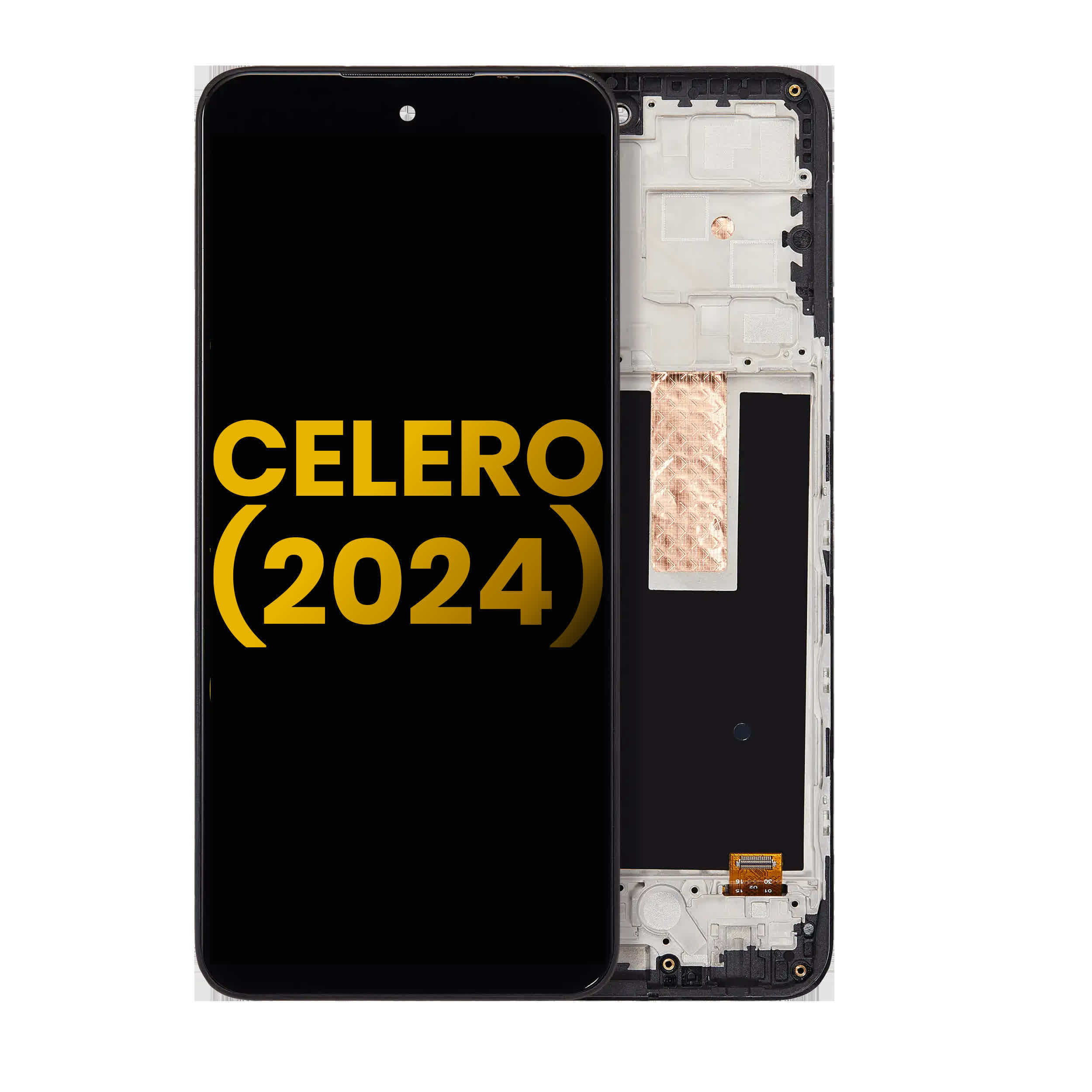 LCD Display mit Rahmen für Boost Mobile Celero 5G (2024) (professionell aufgearbeitet)