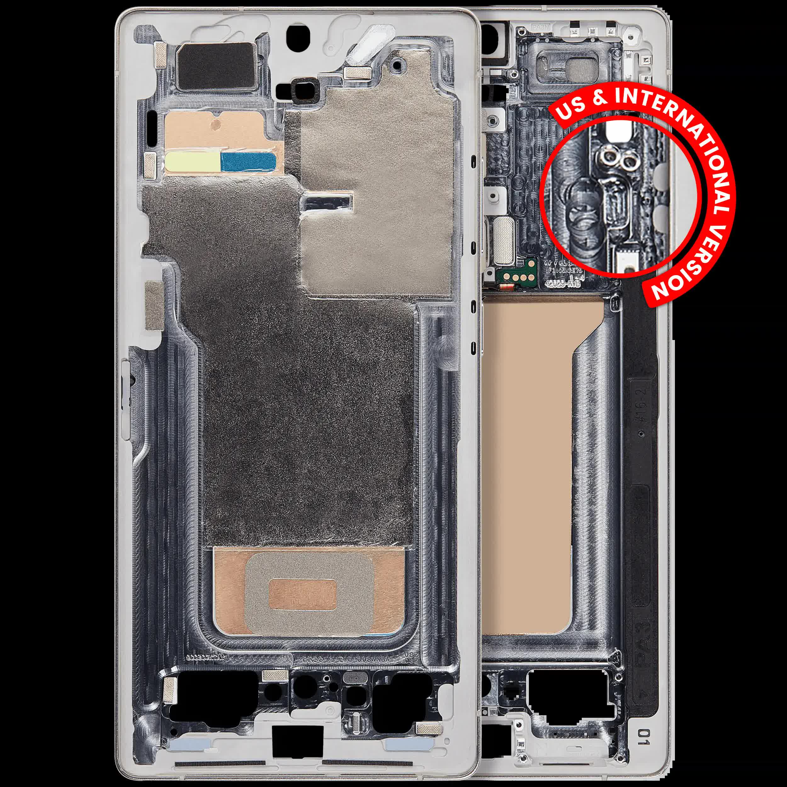 Mittelrahmen für Samsung Galaxy S25 Ultra (US & International Version) (Titanium White Silver)