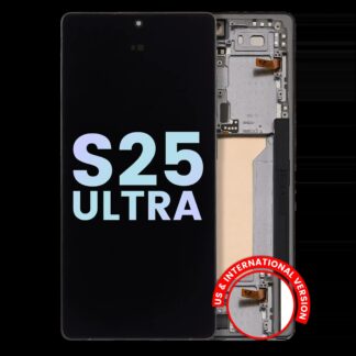 OLED Display mit Rahmen für Samsung Galaxy S25 Ultra 5G (Service Pack ) (US & International) (Titanium Jet Black)