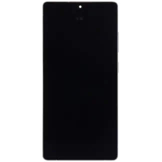 OLED Display mit Rahmen für Samsung Galaxy S25 Ultra 5G (Service Pack ) (US & International) (Titanium White Silver)