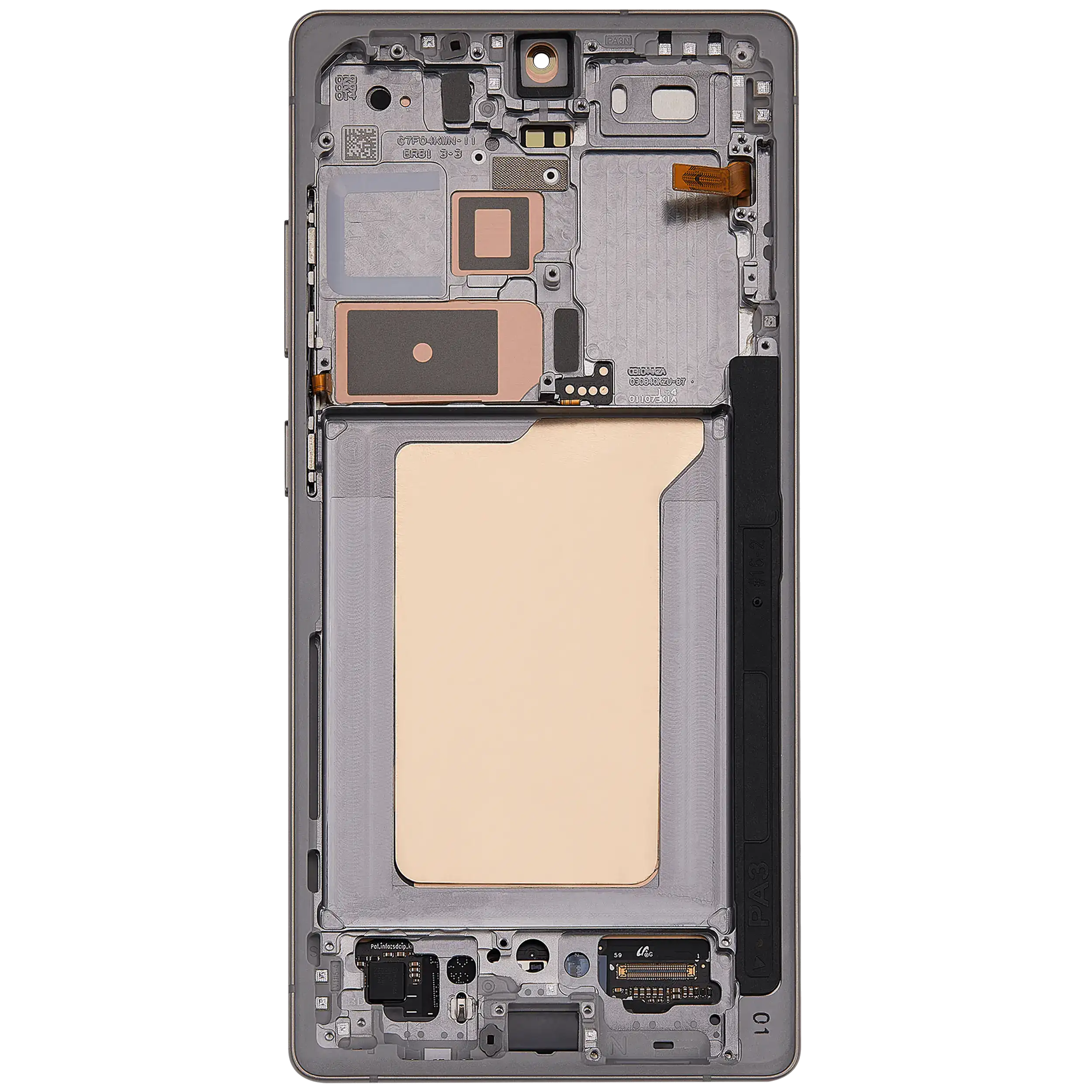 OLED Display mit Rahmen für Samsung Galaxy S25 Ultra 5G (Service Pack) (US & International) (Titanium Pink Gold / Jade Green / Grey) – Bild 4