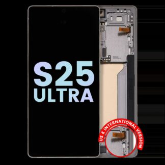 OLED Display mit Rahmen für Samsung Galaxy S25 Ultra 5G (Service Pack) (US & International) (Titanium Pink Gold / Jade Green / Grey)