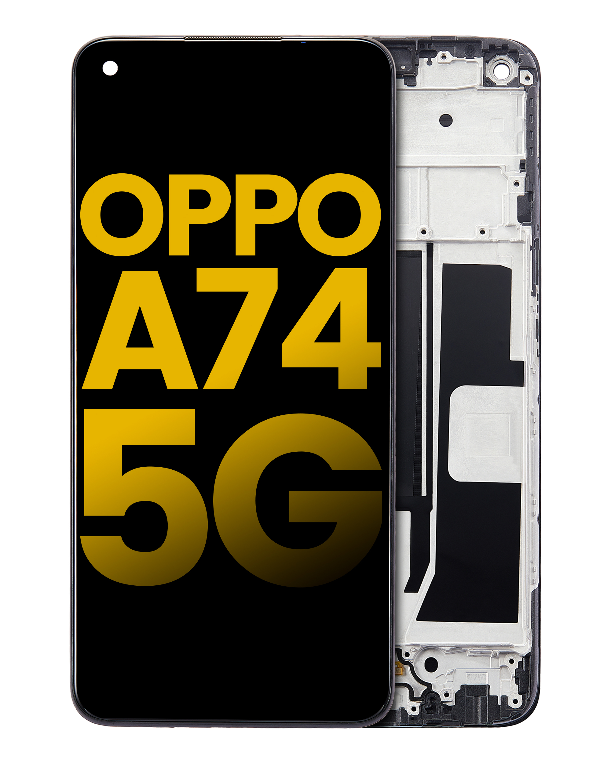LCD Display mit Rahmen für OPPO A74 5G / A93 5G (professionell aufgearbeitet) – Bild 2