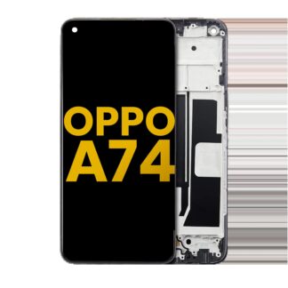 LCD Display mit Rahmen für OPPO A74 5G / A93 5G (professionell aufgearbeitet)