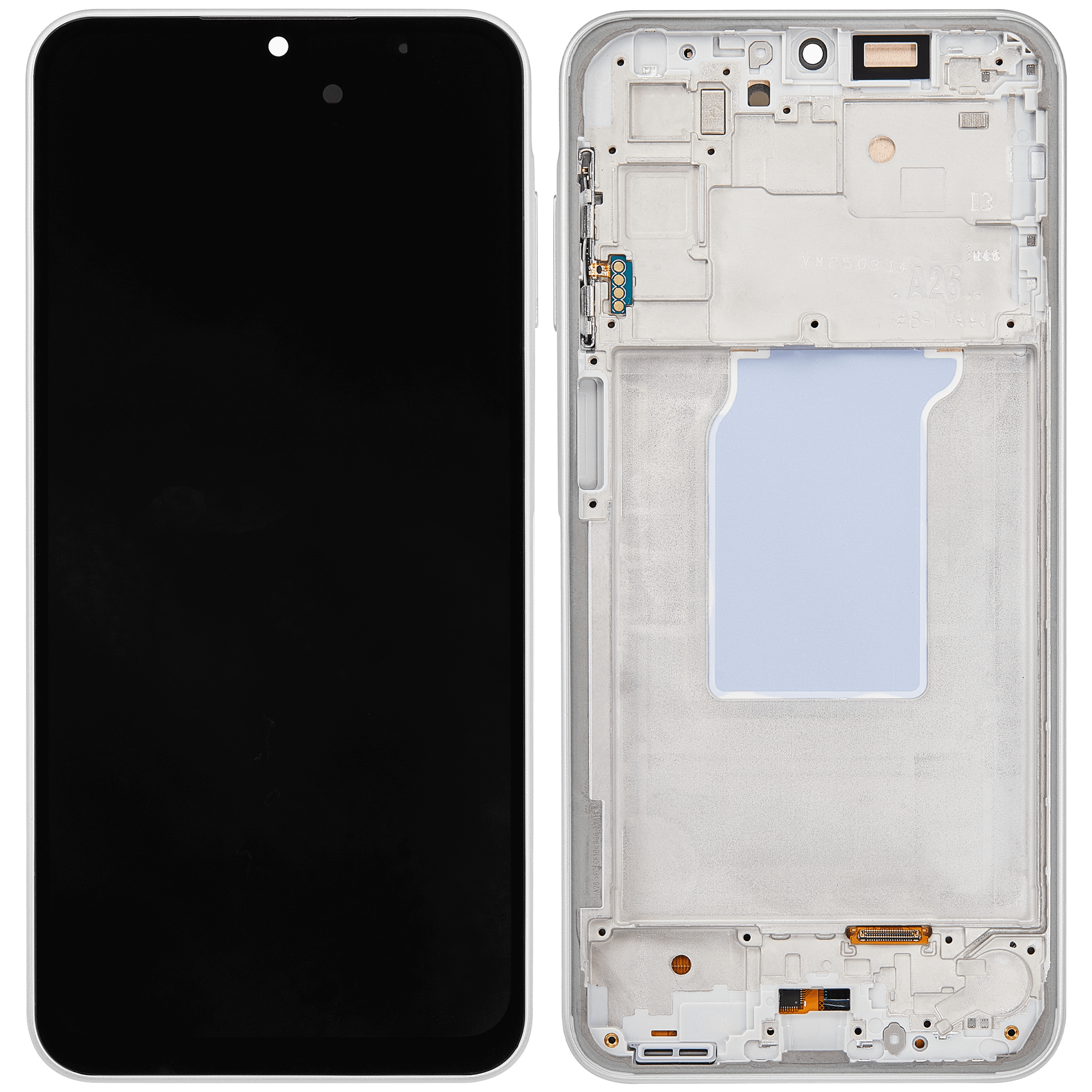 OLED Display mit Rahmen für Samsung Galaxy A26 5G (A266 / 2025) (professionell aufgearbeitet) (White (Weiß)) – Bild 2