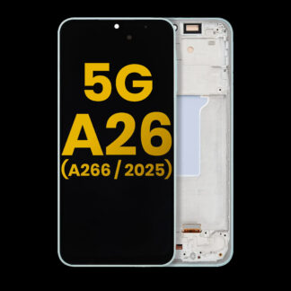 OLED Display mit Rahmen für Samsung Galaxy A26 5G (A266 / 2025) (professionell aufgearbeitet) (Mint)