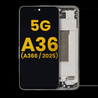 OLED Display mit Rahmen für Samsung Galaxy A36 5G (A366 / 2025) (professionell aufgearbeitet) (Black (Schwarz))