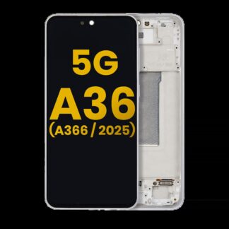 OLED Display mit Rahmen für Samsung Galaxy A36 5G (A366 / 2025) (professionell aufgearbeitet) (Lime)