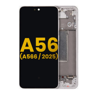 OLED Display mit Rahmen für Samsung Galaxy A56 5G (A566 / 2025) (professionell aufgearbeitet) (Pink (Rosa))