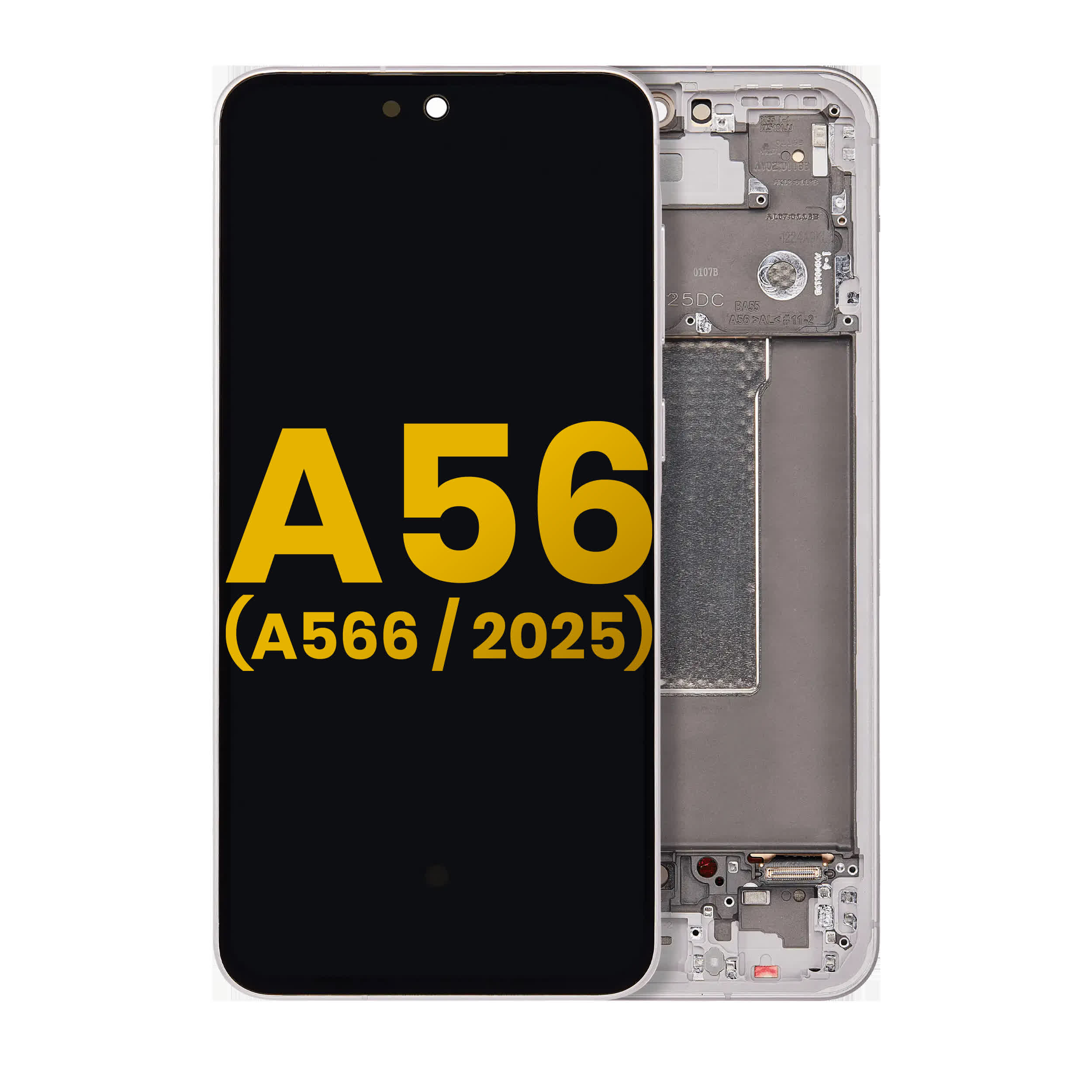 OLED Display mit Rahmen für Samsung Galaxy A56 5G (A566 / 2025) (professionell aufgearbeitet) (Pink (Rosa))