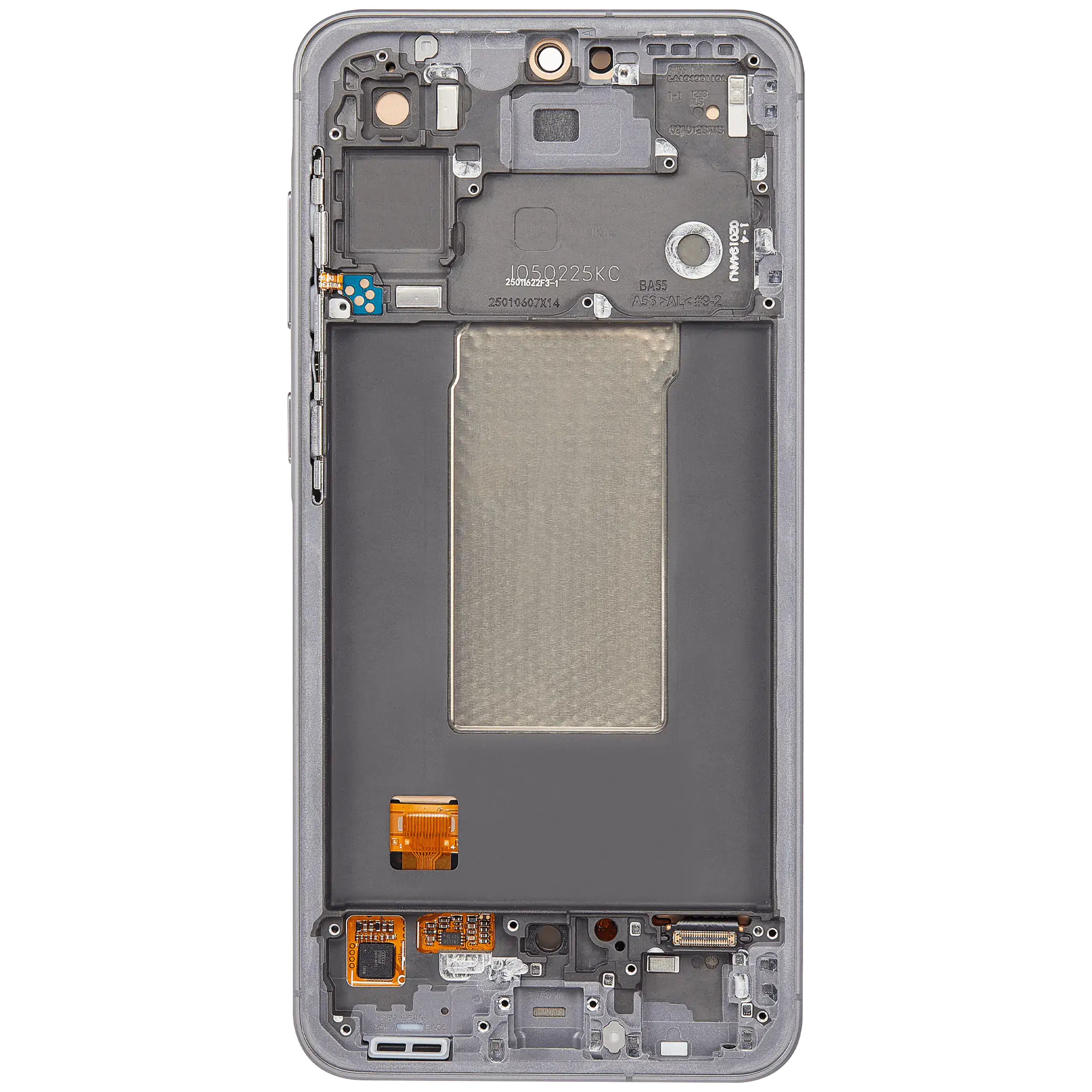 OLED Display mit Rahmen für Samsung Galaxy A56 5G (A566 / 2025) (professionell aufgearbeitet) (Graphite) – Bild 4