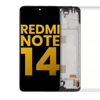 OLED Display mit Rahmen für Xiaomi Redmi Note 14 4G (International Version) (professionell aufgearbeitet)