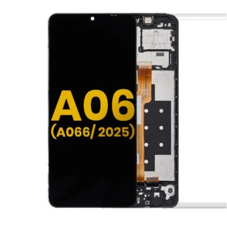 LCD Display mit Rahmen für Samsung Galaxy A06 5G (A066/ 2025) (professionell aufgearbeitet)