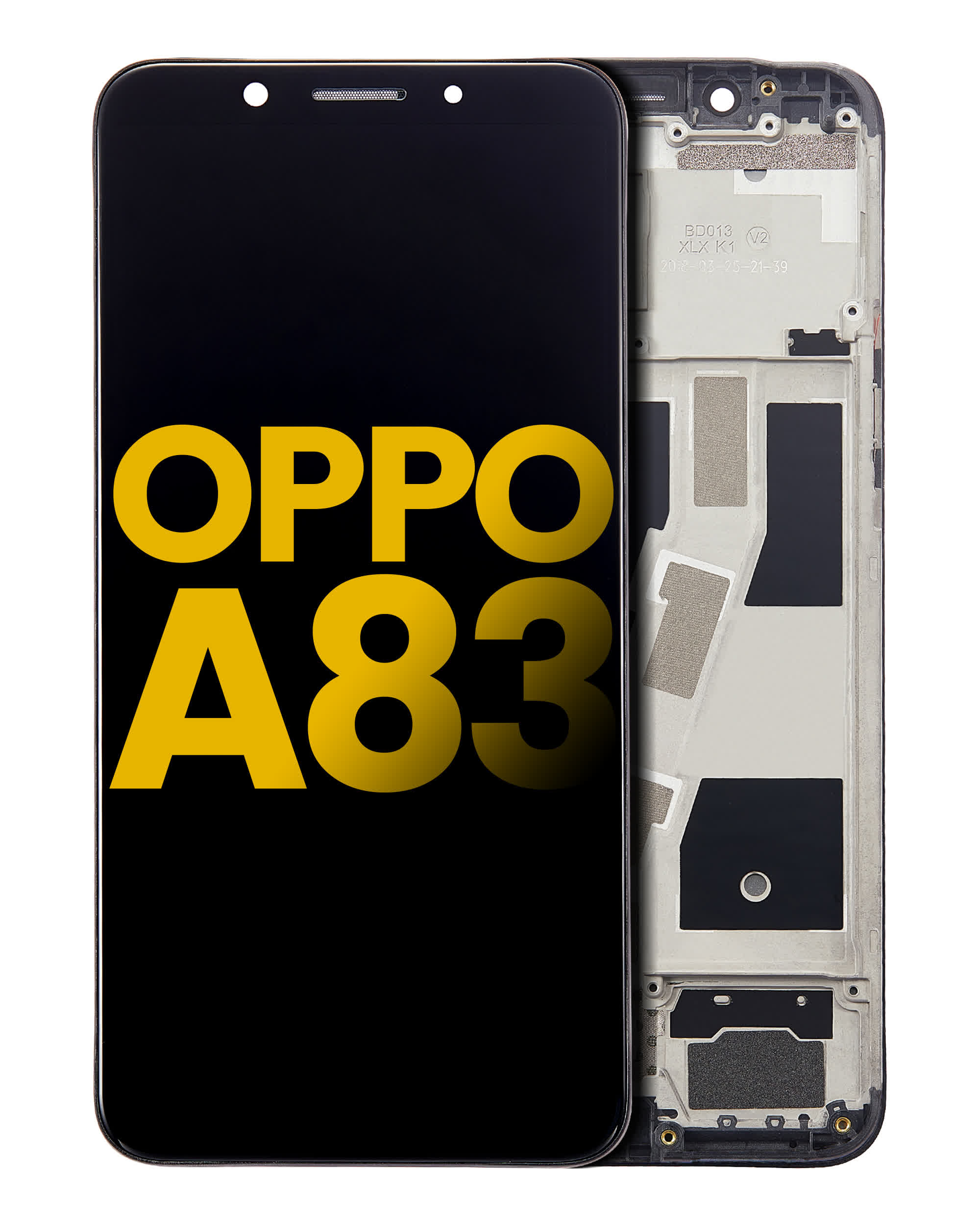 LCD Display mit Rahmen für OPPO A83 (professionell aufgearbeitet)