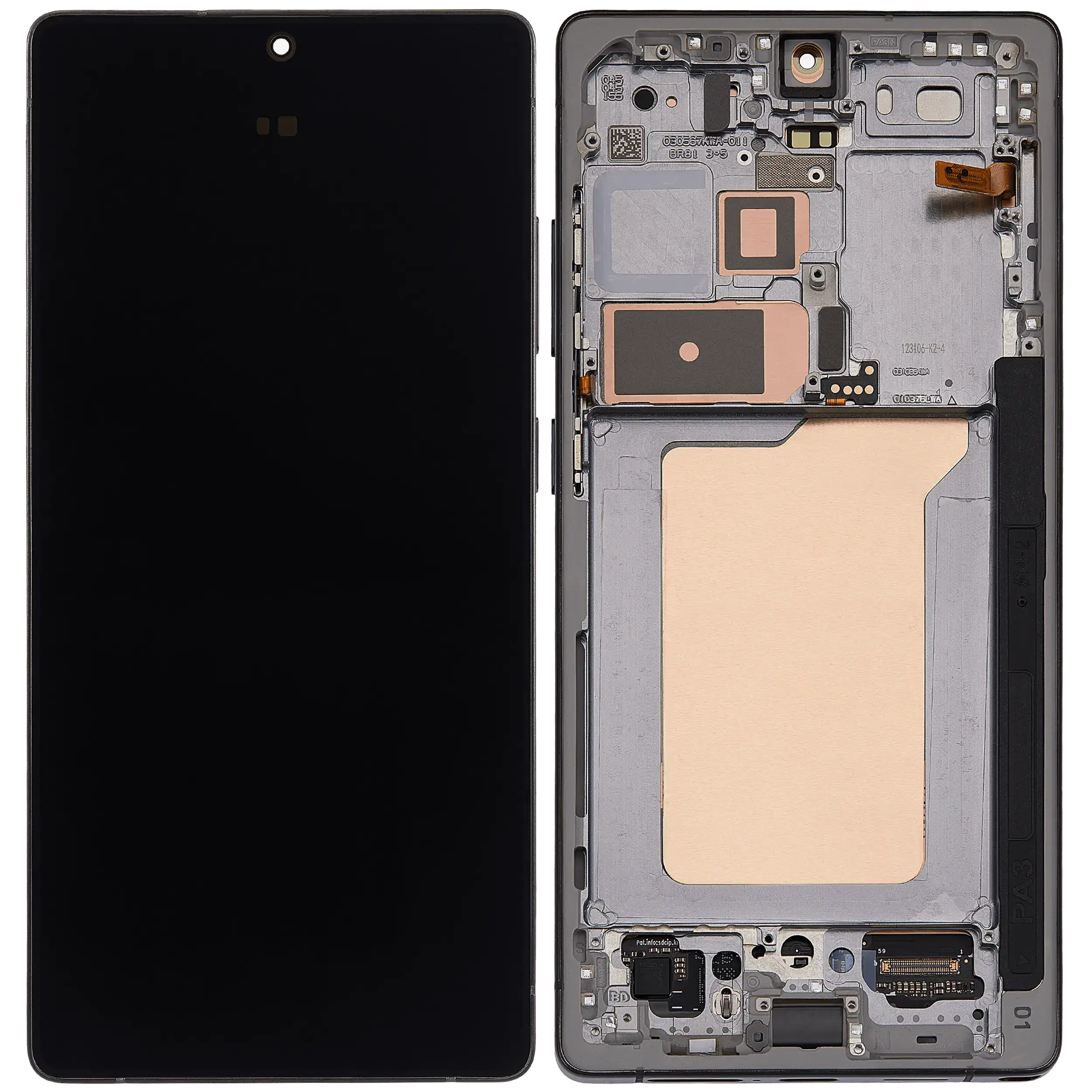 OLED Display mit Rahmen für Samsung Galaxy S25 Ultra 5G (professionell aufgearbeitet) (US & International) (Titanium Jet Black) – Bild 2