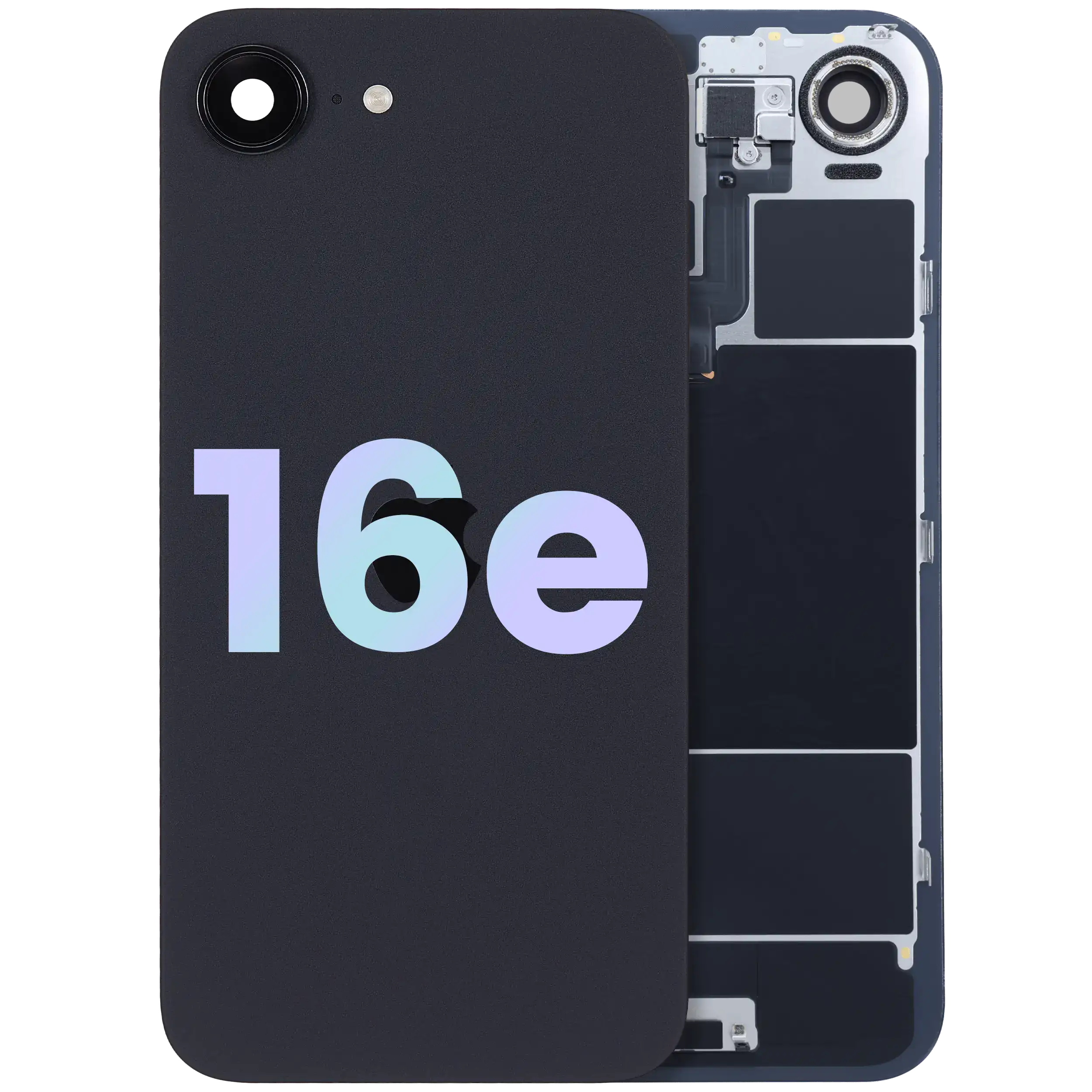 Rückglas mit MagSafe Magnet & NFC & Taschenlampen-Flexkabel für iPhone 16e (Original) (Black (Schwarz)) – Bild 3
