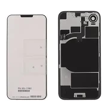Rückglas mit MagSafe Magnet & NFC & Taschenlampen-Flexkabel für iPhone 16e (Original) (Black (Schwarz))