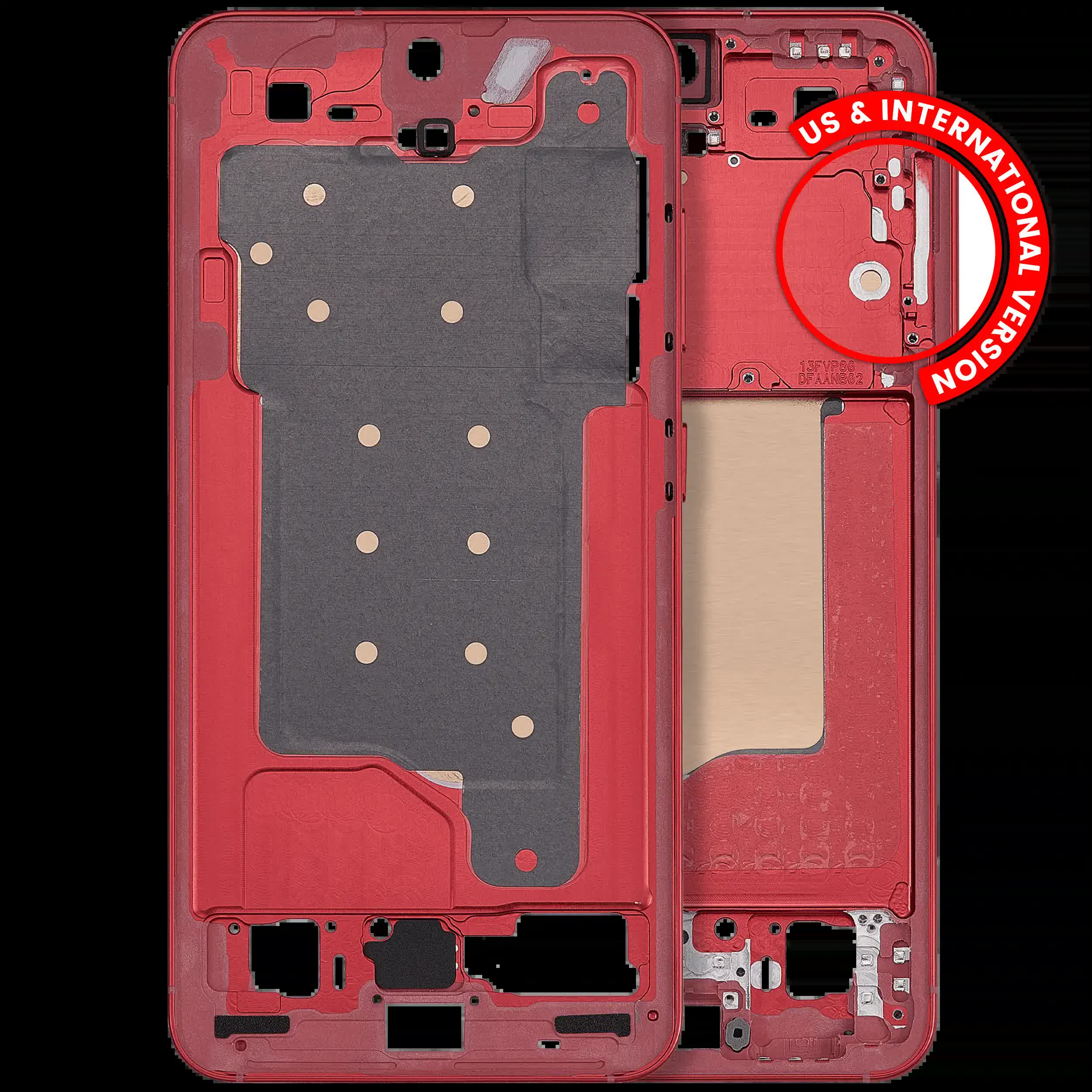 Mittelrahmen für Samsung Galaxy S25 5G (US & International Version) (Coral Red)