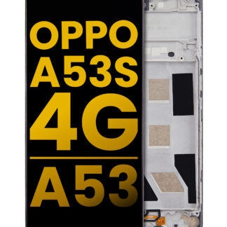 LCD Display mit Rahmen für OPPO A53S 4G / A53 (professionell aufgearbeitet)