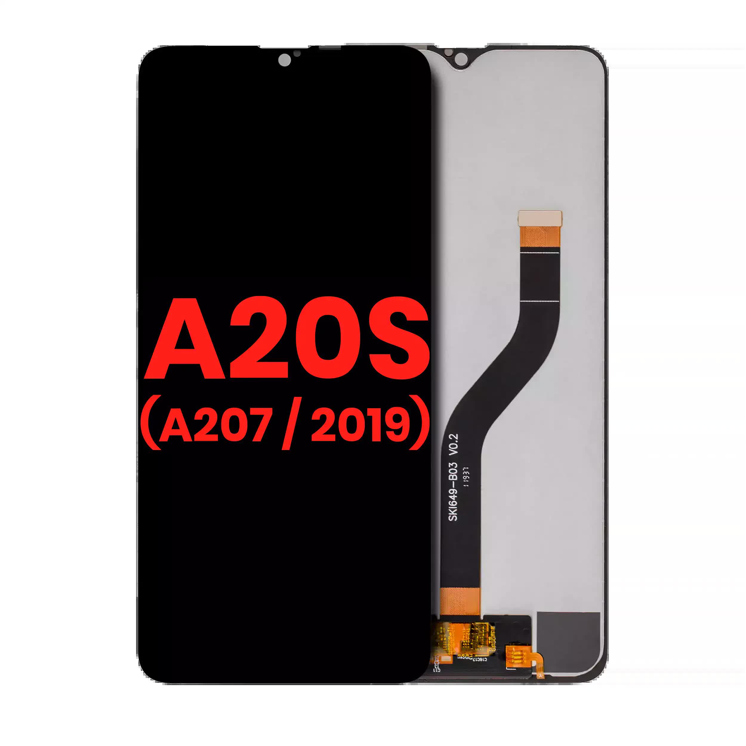 LCD Display ohne Rahmen für Samsung Galaxy A20s (A207 / 2019) (Aftermarket Plus)
