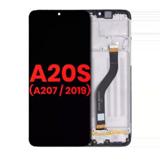 LCD Display mit Rahmen für Samsung Galaxy A20s (A207 / 2019) (Aftermarket Plus)