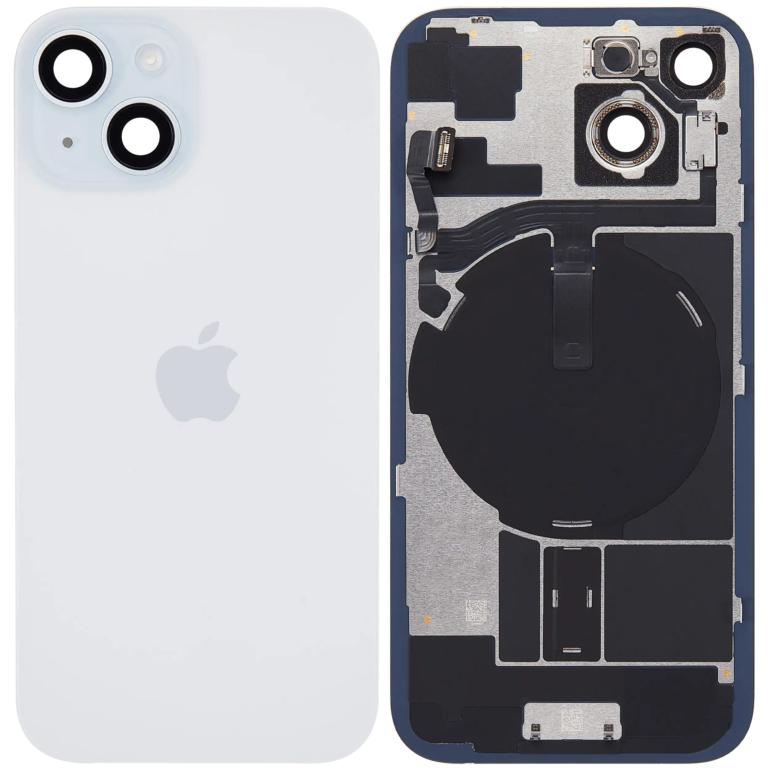Rückglas mit MagSafe Magnet & NFC & Taschenlampen-Flexkabel für iPhone 15 (Service Pack) (Blue (Blau)) – Bild 2