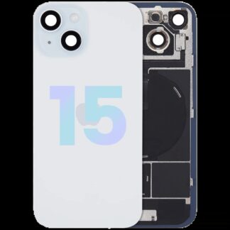 Rückglas mit MagSafe Magnet & NFC & Taschenlampen-Flexkabel für iPhone 15 (Service Pack) (Blue (Blau))