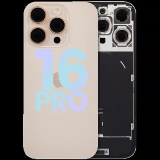 Rückglas mit MagSafe Magnet & NFC & Taschenlampen-Flexkabel für iPhone 16 Pro (Service Pack) (Desert Titanium)