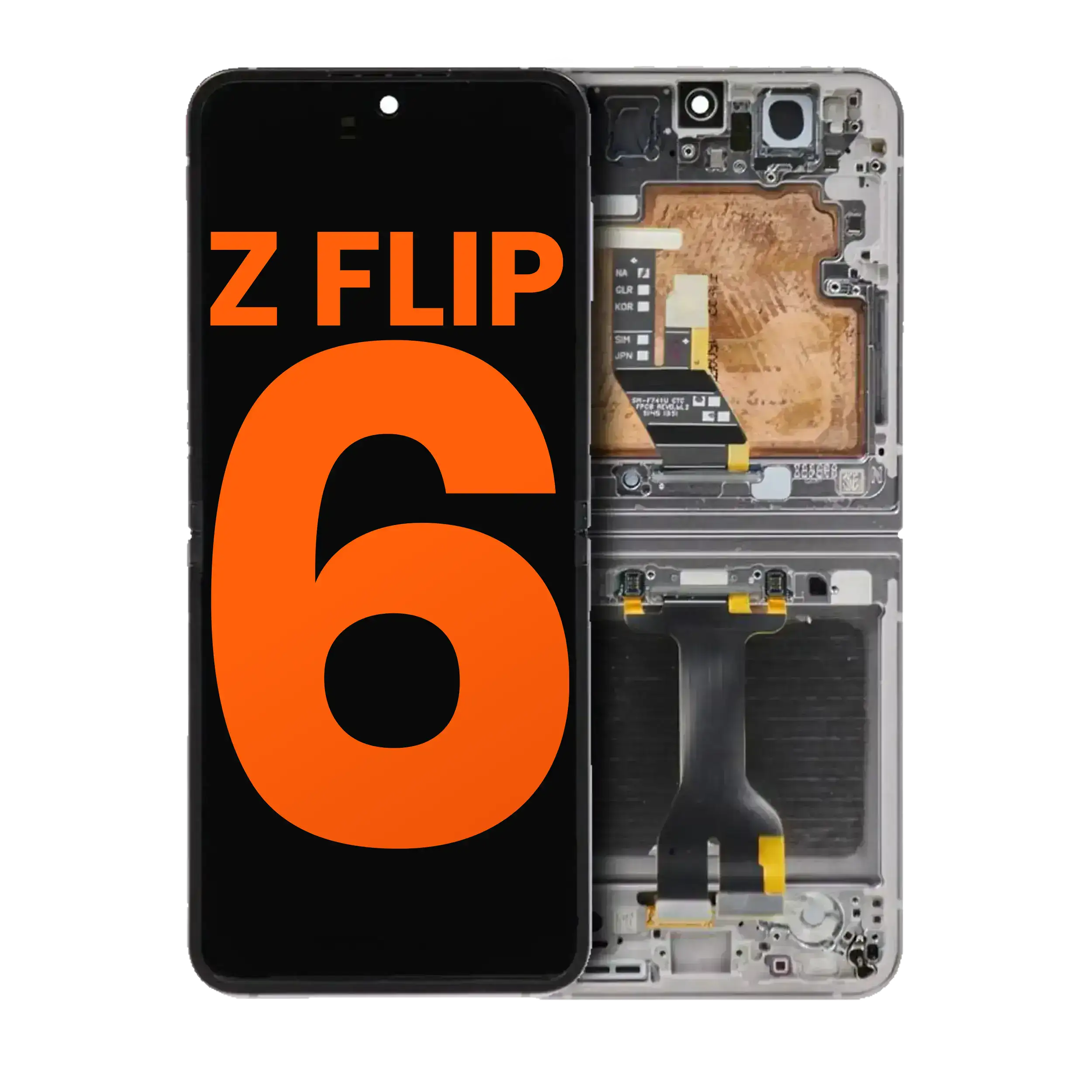 Outer OLED Display für Samsung Galaxy Z Flip 6 5G (US & International) (ausgebautes Originalteil: Grade B/C) (Blue (Blau)) – Bild 4