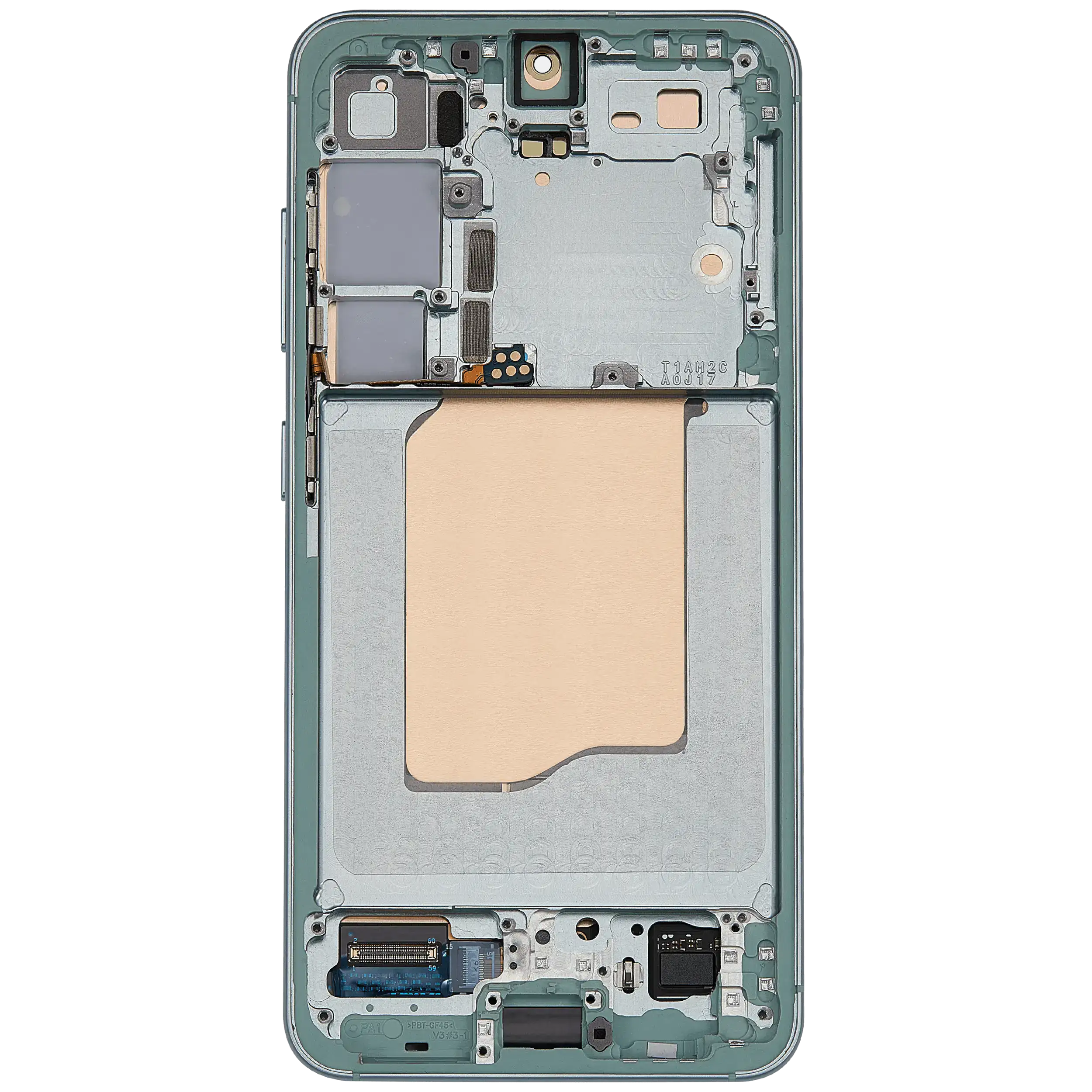 OLED Display mit Rahmen für Samsung Galaxy S25 5G (US & International) (Service Pack) (Mint) – Bild 4