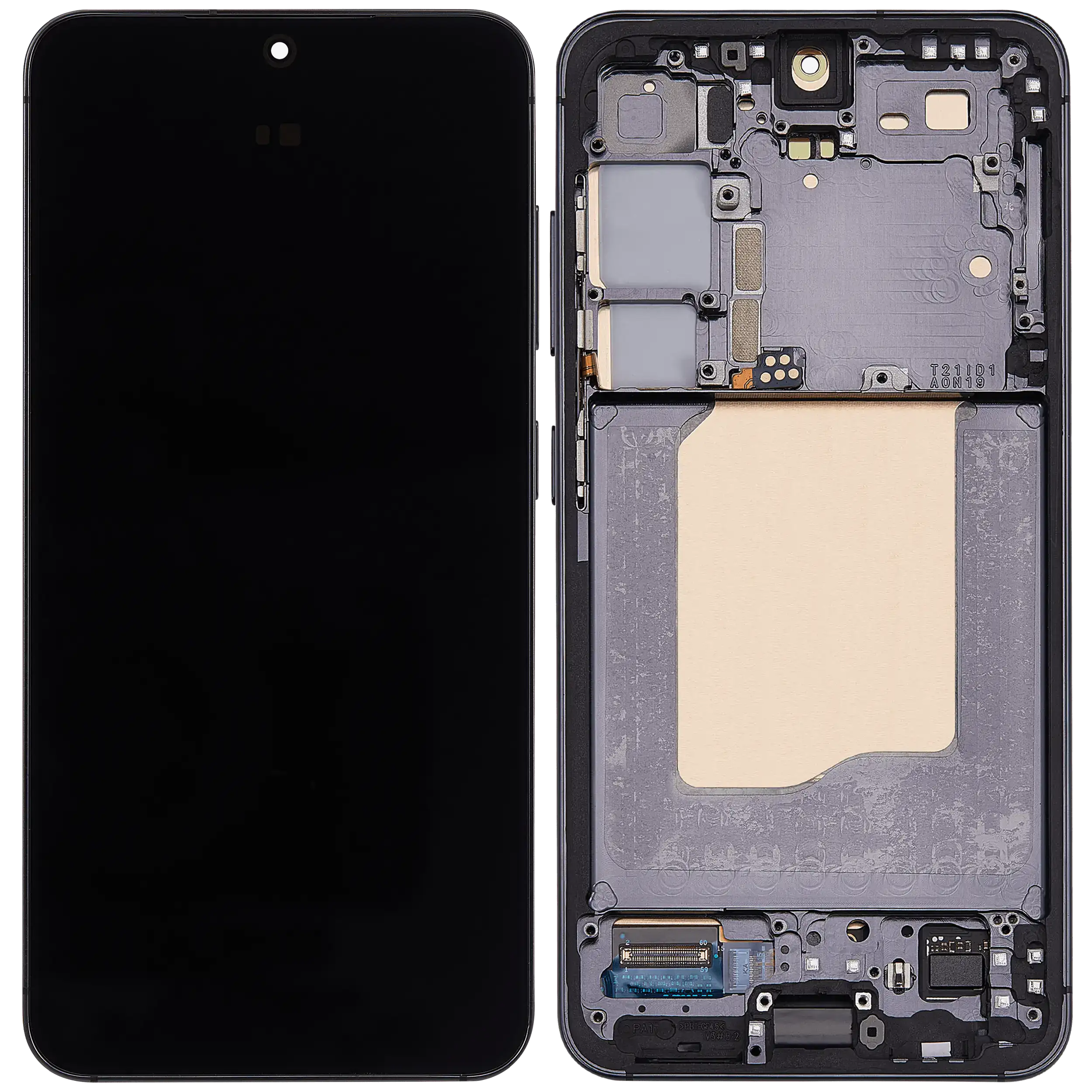 OLED Display mit Rahmen für Samsung Galaxy S25 5G (US & International) (Service Pack) (Blue Black) – Bild 2