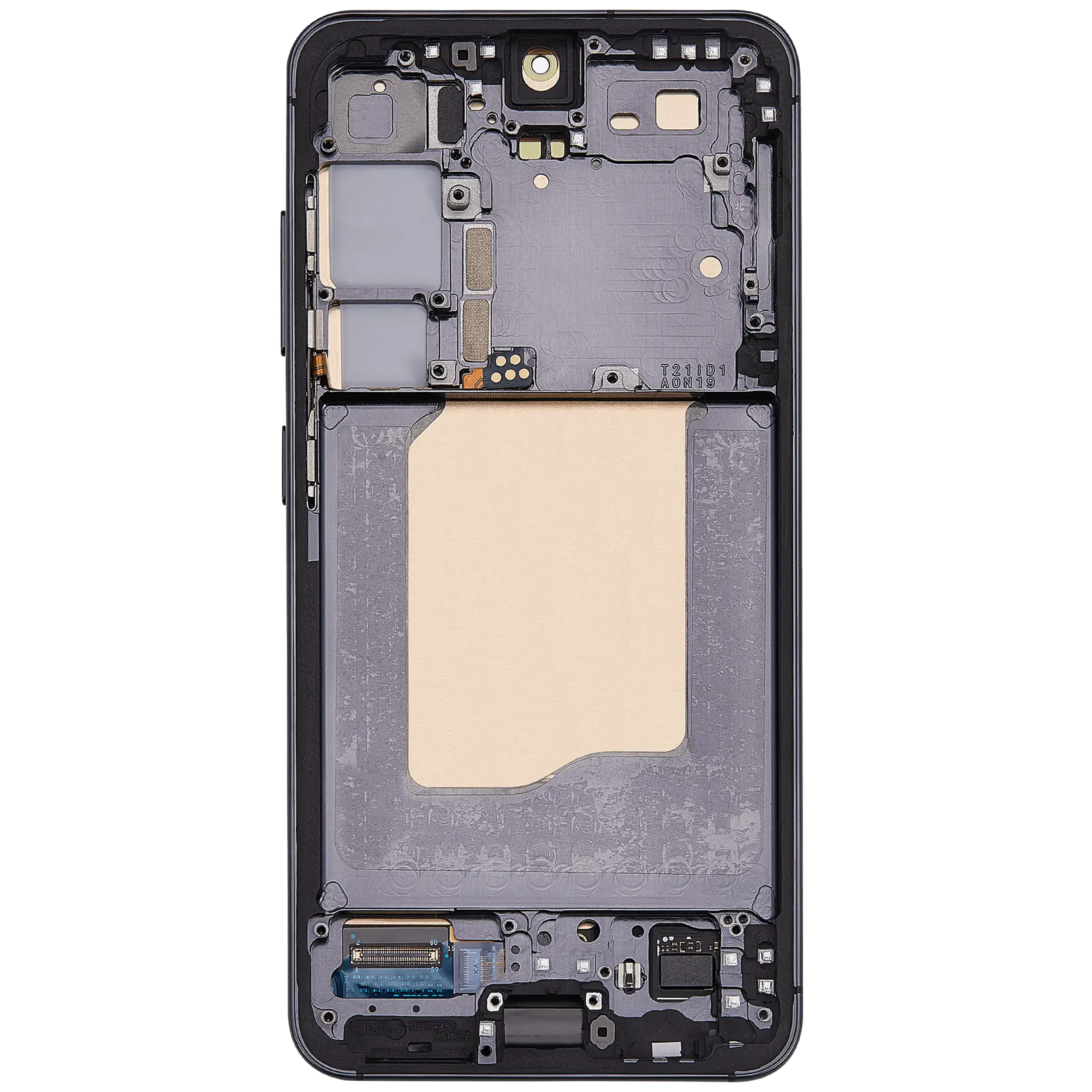 OLED Display mit Rahmen für Samsung Galaxy S25 5G (US & International) (Service Pack) (Blue Black) – Bild 4