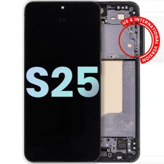 OLED Display mit Rahmen für Samsung Galaxy S25 5G (US & International) (Service Pack) (Blue Black)