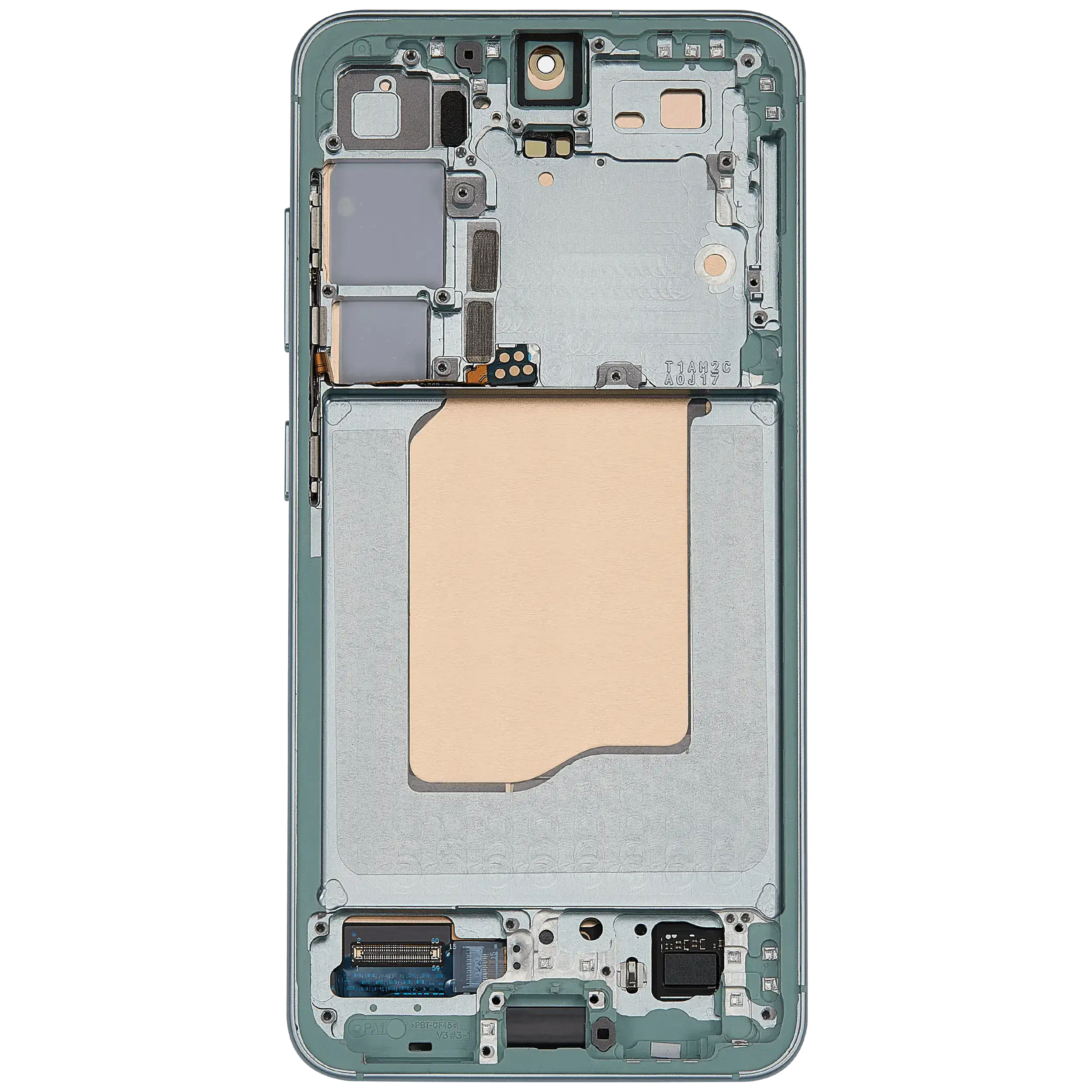 OLED Display mit Rahmen für Samsung Galaxy S25 5G (US & International) (professionell aufgearbeitet) (Mint) – Bild 4