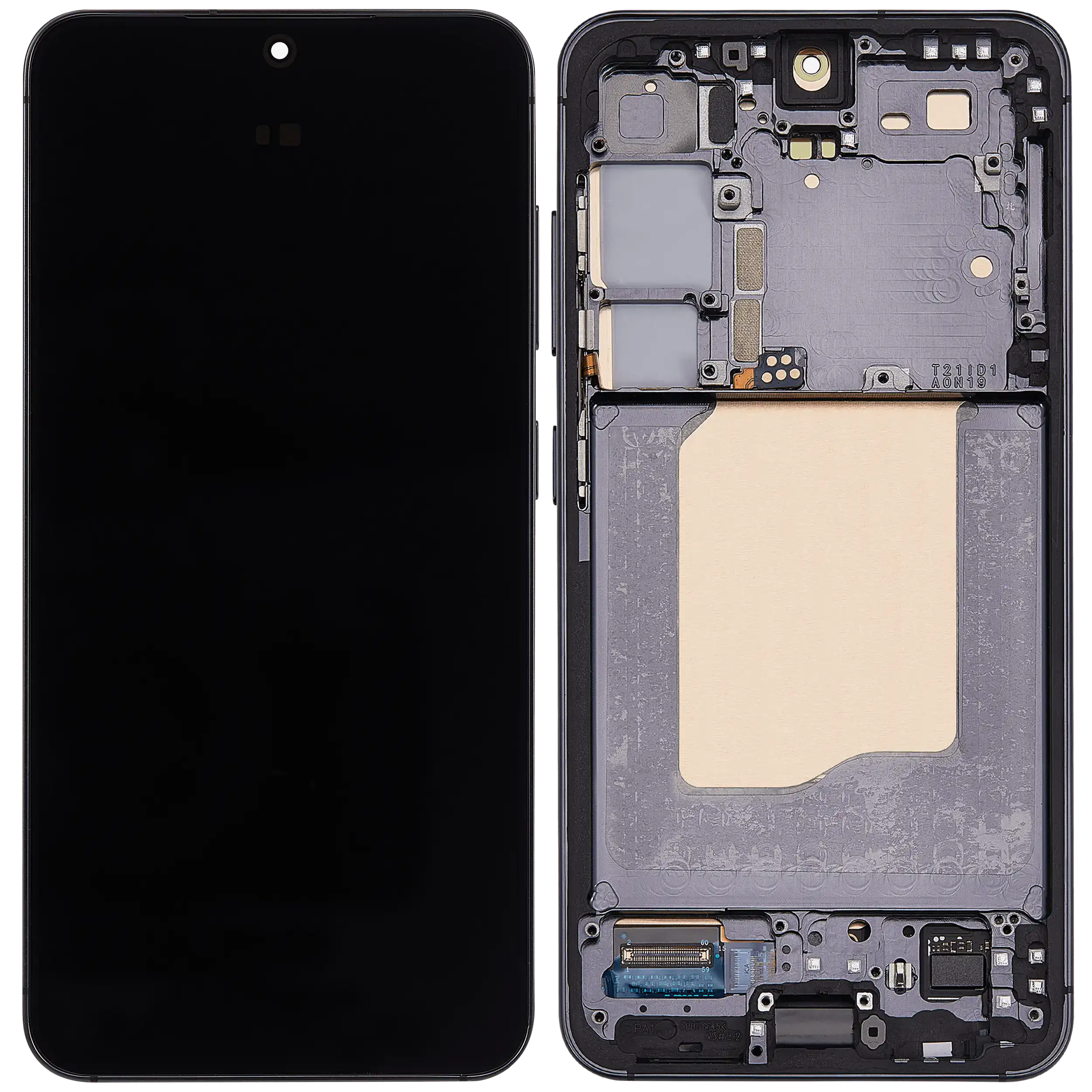 OLED Display mit Rahmen für Samsung Galaxy S25 5G (US & International) (professionell aufgearbeitet) (Blue Black) – Bild 2