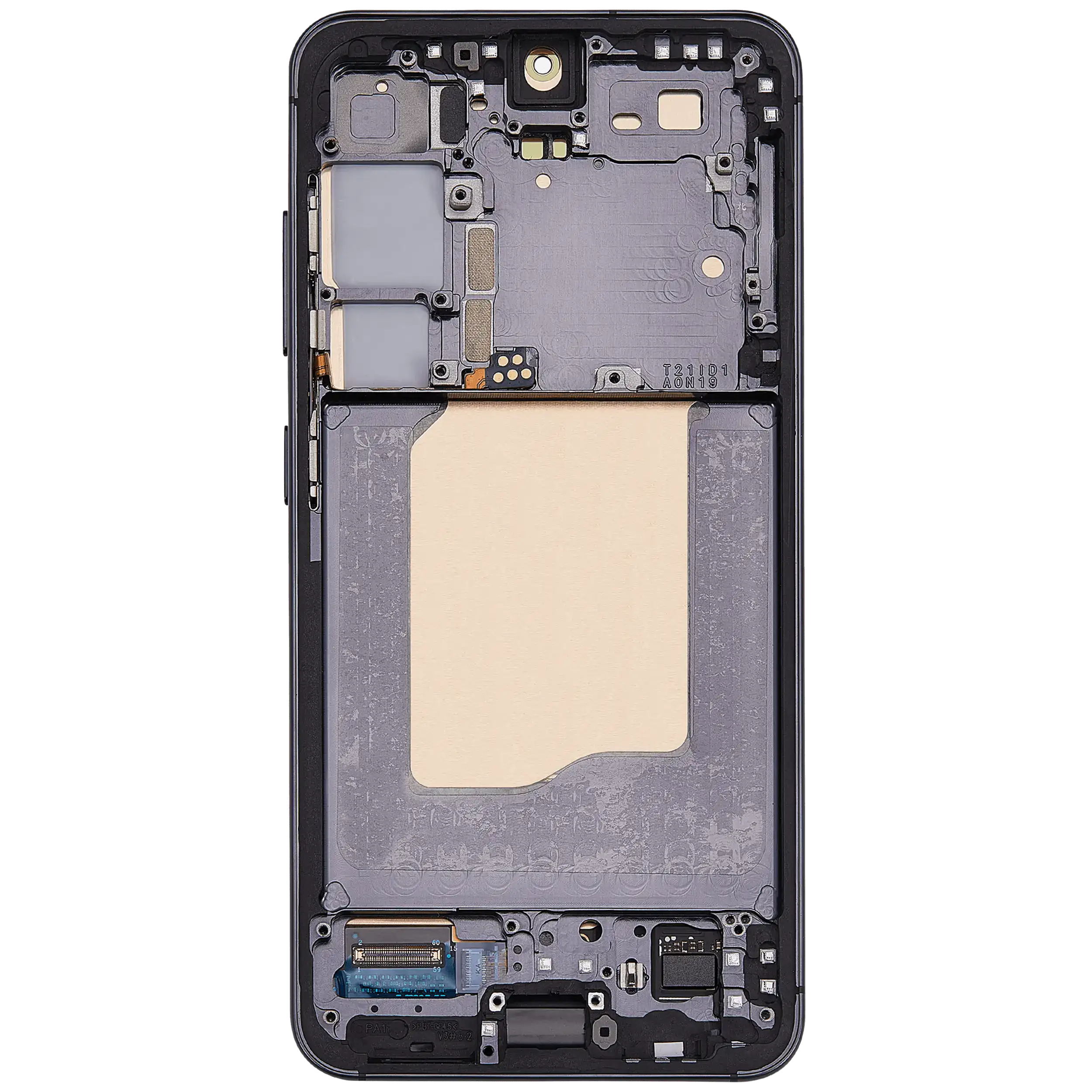 OLED Display mit Rahmen für Samsung Galaxy S25 5G (US & International) (professionell aufgearbeitet) (Blue Black) – Bild 4