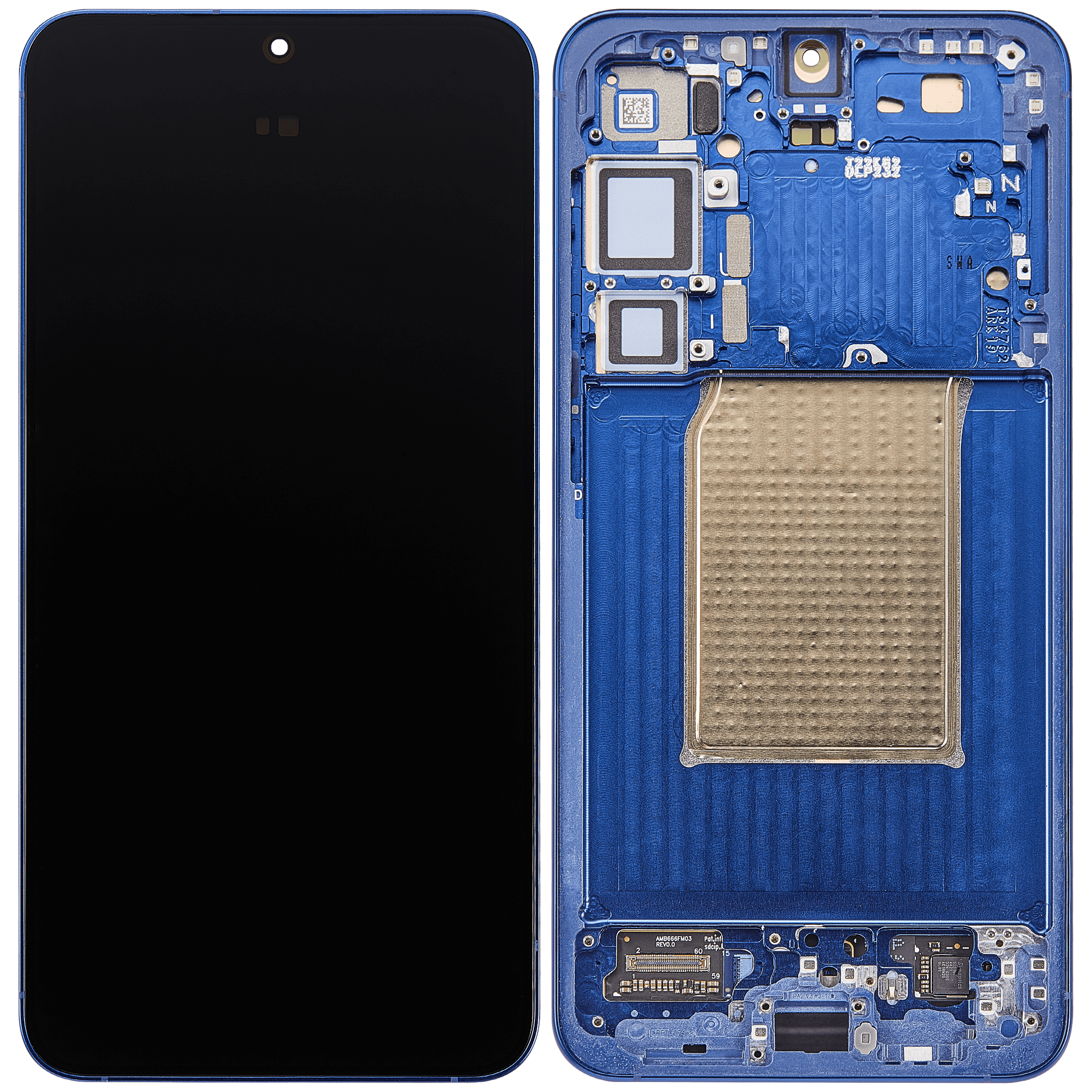OLED Display mit Rahmen für Samsung Galaxy S25 Plus 5G (US & International Version) (professionell aufgearbeitet) (Navy) – Bild 2