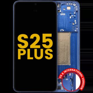 OLED Display mit Rahmen für Samsung Galaxy S25 Plus 5G (US & International Version) (professionell aufgearbeitet) (Navy)