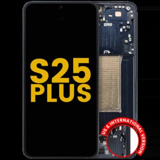 OLED Display mit Rahmen für Samsung Galaxy S25 Plus 5G (US & International Version) (professionell aufgearbeitet) (Blue Black)