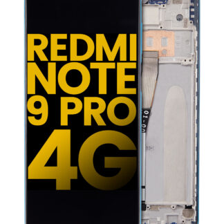 LCD Display mit Rahmen für Xiaomi Redmi Note 9 Pro 4G (professionell aufgearbeitet) (Tropical Green)