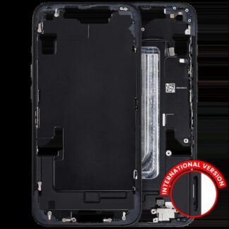 Mittelrahmen mit Kleinteilen für iPhone 16e / 17e (EU / globale Version) (ausgebautes Originalteil: Grade A) (Black (Schwarz))