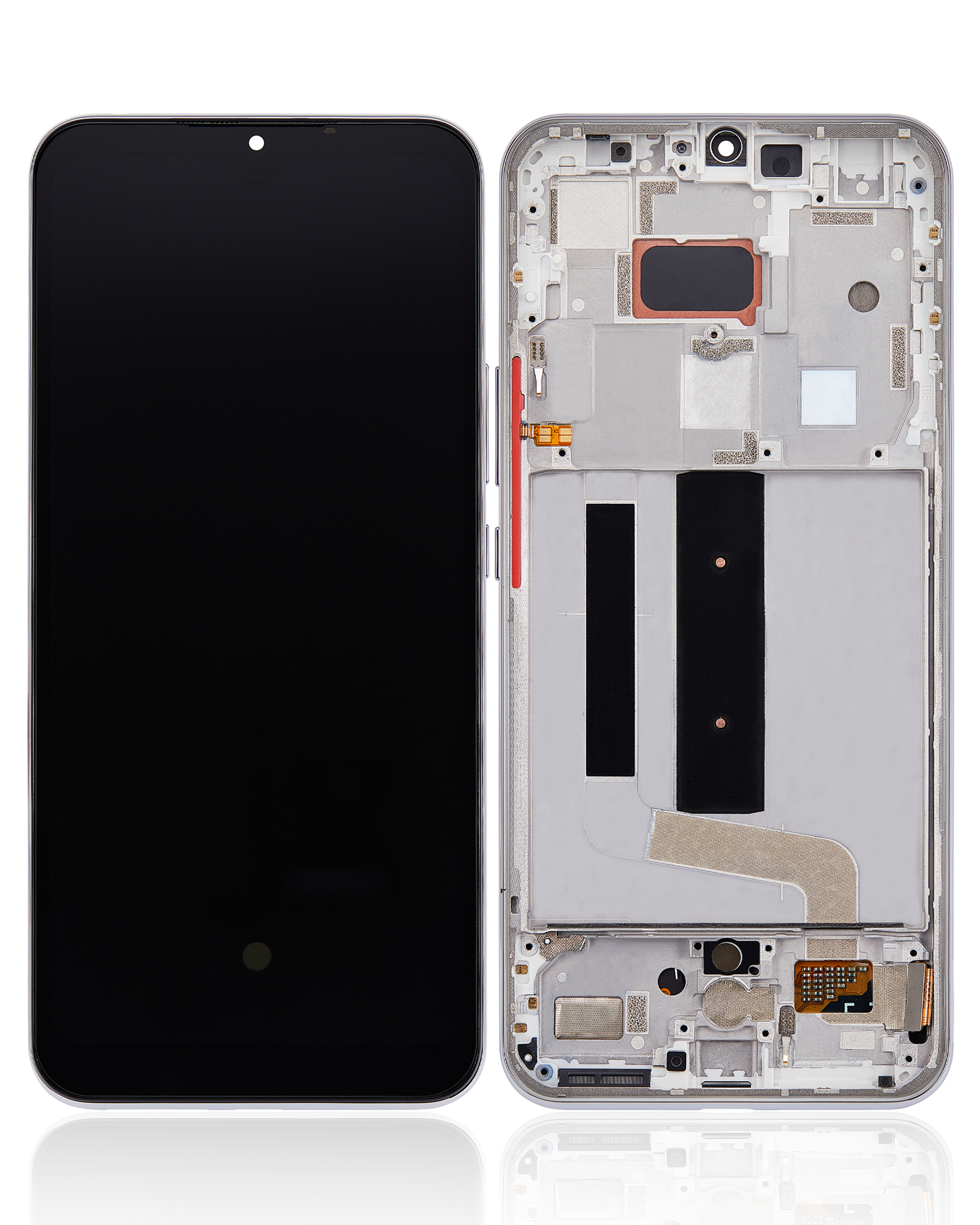 OLED Display mit Rahmen für Xiaomi Mi 10 Lite 5G (Aftermarket Plus) (Dream White) – Bild 2